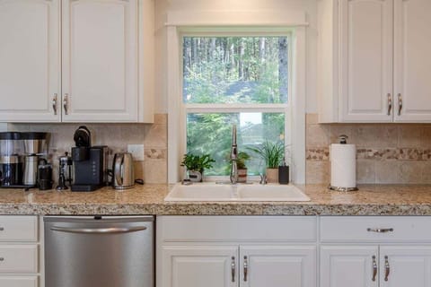 Forest views as you wash at the sink