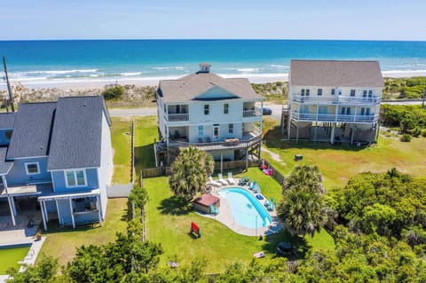 Just steps from the sand—your beach getaway at 1529 Whispering Wave offers stunning ocean views and a sparkling private pool for the ultimate Topsail Island escape.