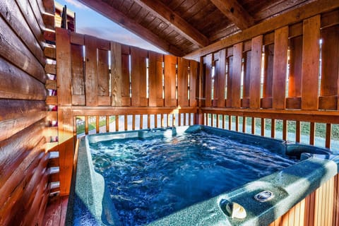 Cabin, 2 Bedrooms | Outdoor spa tub
