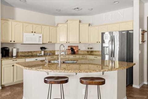 Our fully stocked kitchen