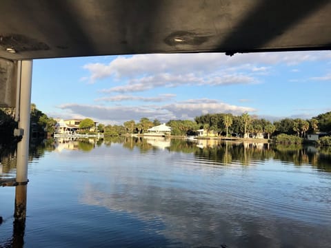 We are just under the bridge from the Gulf