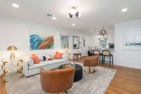 Bright and comfortable living area, perfect for relaxing after exploring town.