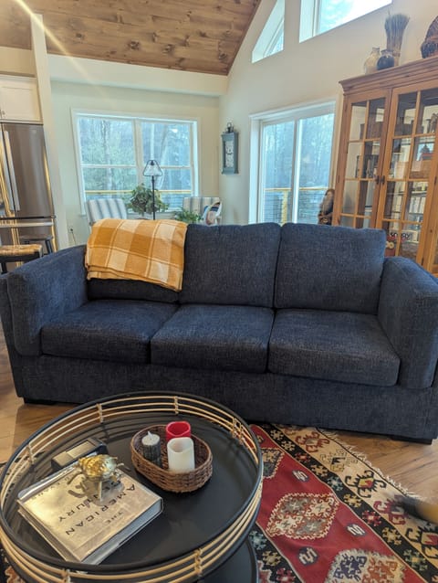 Open-concept family area with multiple seating areas