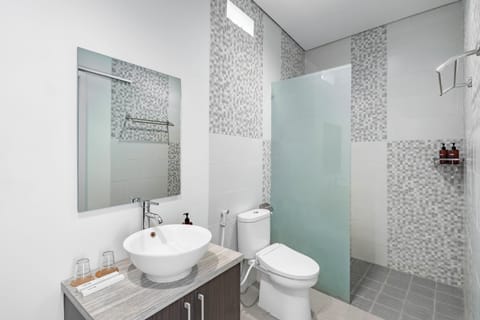 Soap, shampoo, toilet paper