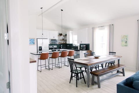 Dining area and kitchen