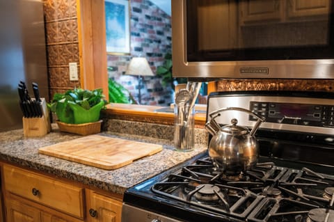 Kitchen with gas stove