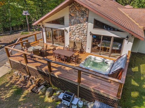 Large Deck with Hot Tub (open seasonally) and Seating