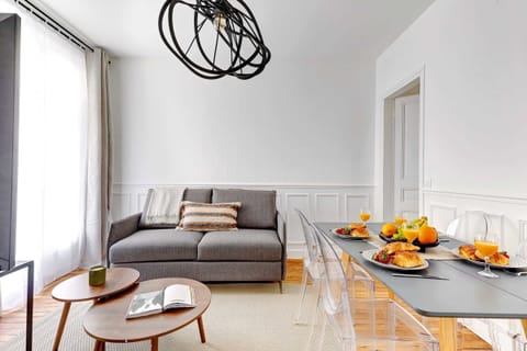 The open-plan living and dining area