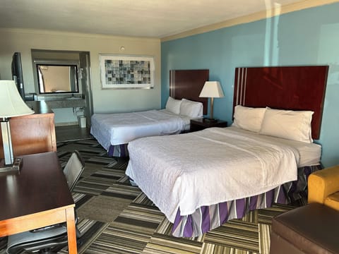 Double Bed Room | Desk, laptop workspace, blackout drapes, iron/ironing board