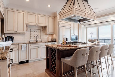 "The kitchen is well stocked with cookware, dinnerware, stemware and utensils. You will not be disappointed with this place.  I would rent it again in a heartbeat." ~ Paul, Nov 2024