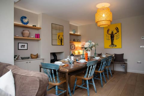 Dining table with chairs and bench set for dinner