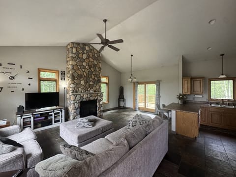 Main floor: living, dining, kitchen