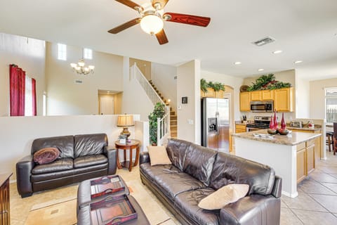 Living Room | 2-Story Home | Open Floor Plan | Smart TV w/ Cable