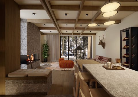 Peak Chalet | Living area