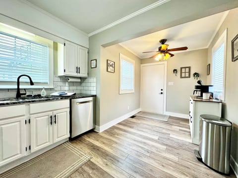 Large kitchen area with coffee bar!