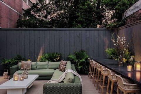 Shared Outdoor Living Area | Lounge Seating | Shared with Other Suites