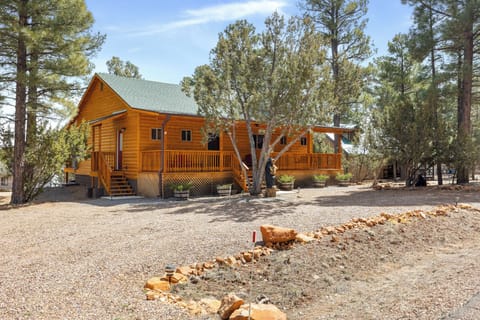 Beautiful cabin in the woods.
