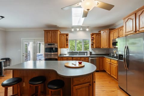 Island with three stools