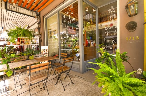 Outdoor banquet area