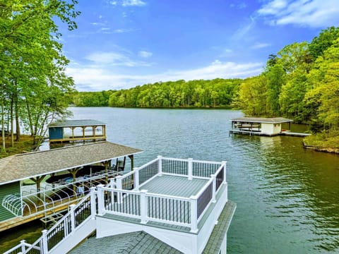 Above It All – From the upper deck, the world quiets down and the lake stretches endlessly.