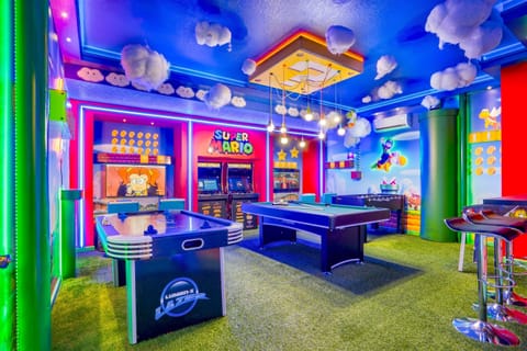 Enjoy Air-Hockey, pool or Foosball