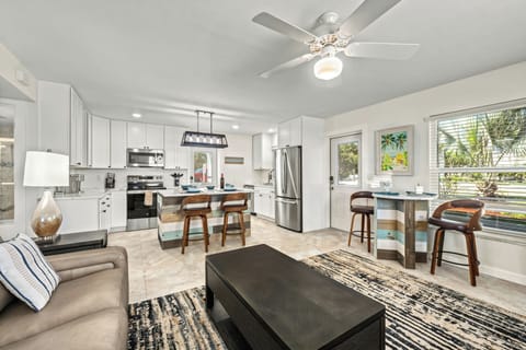 Bright and airy layout creates a relaxed, welcoming space.