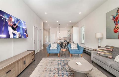 Open Living Area featuring cozy furnishings and a Smart TV