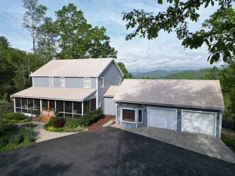 Large private home overlooking the Pisgah Mountain Range.