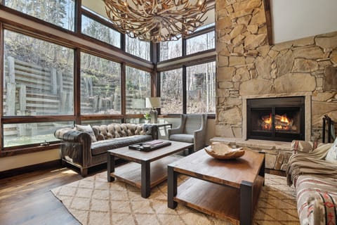 Deluxe Townhome | Living area | 40-inch flat-screen TV with cable channels