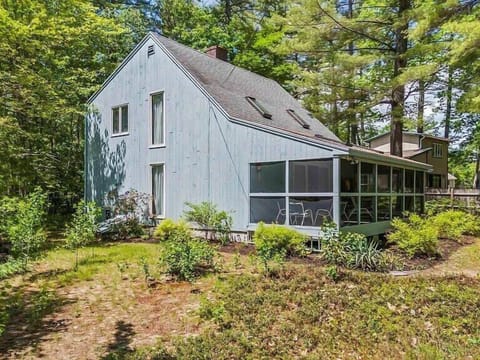 We have a small backyard, perfect for family games.