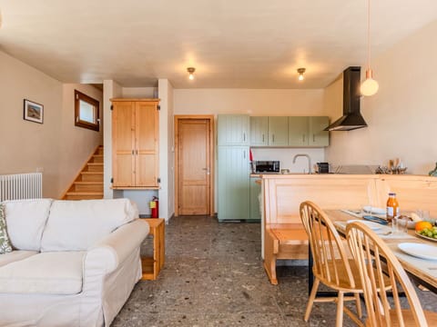 Furniture, Apartment, Chair, Wood Stain, Paint, Kitchen & Dining Room Table, Kitchen, Countertop, Major Appliance