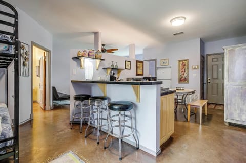 Bar stool seating makes it easy to snack or sip your coffee while chatting with your group.