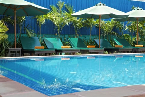 Indoor pool, free cabanas, pool umbrellas