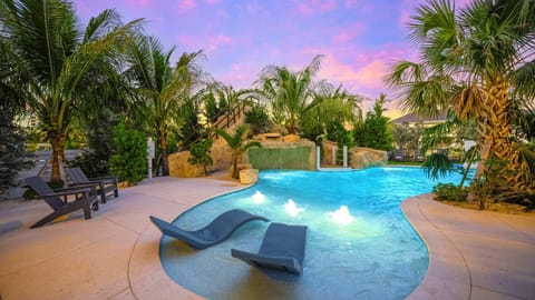 Resort Pool Area - Waterfall Grotto - Waterslide & Oversized Spa