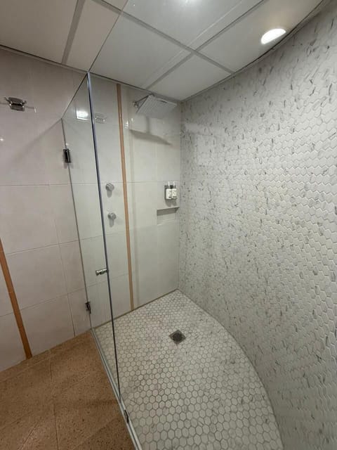 Standard Double Room | Bathroom | Shower, towels, soap, shampoo