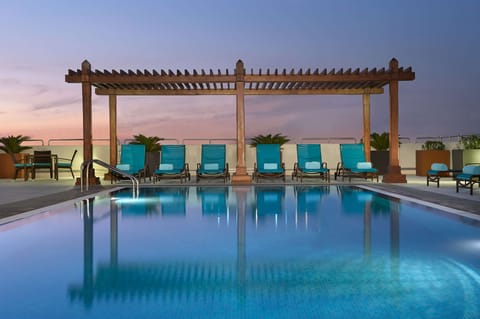 Indoor pool, open 7:00 AM to 7:00 PM, sun loungers
