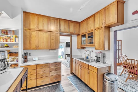 Indoors, Kitchen, Hardwood, Stained Wood, Sink