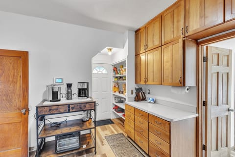 Indoors, Hardwood, Shelf, Kitchen, Stained Wood