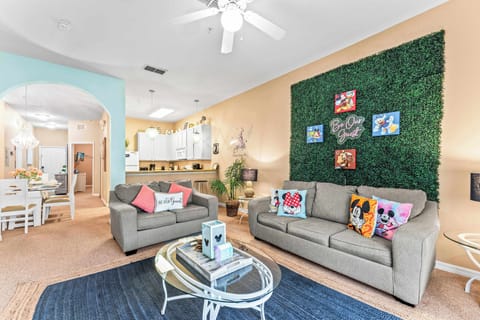 Curl up in the bright living room & stream your favorite entertainment