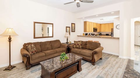 Curl up in the cozy living room & stream all your favorite entertainment