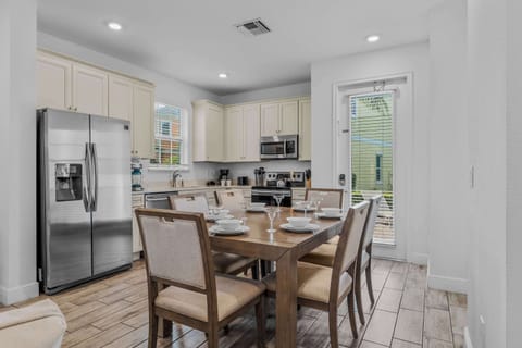 Gather for elegant meals together at the dining table, with seating for 6