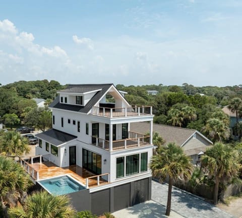 Built in 2024, The Lookout is a stunning new high-end home in the heart of Folly with incredible ocean views and private saltwater pool