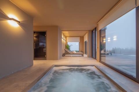 Hot tub, steam room, 2 treatment rooms, massages