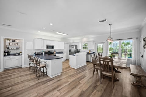 Ready to entertain kitchen and dining and coffee bar.