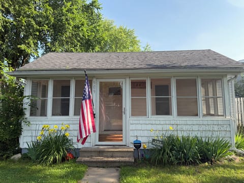 Charming front porch which faces a quiet street. 
