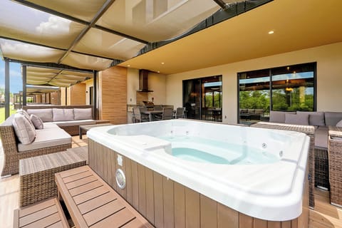 The jacuzzi is temporarily out of service.