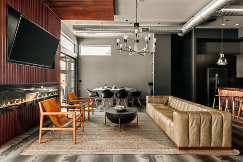 Living area connects to the dining room.