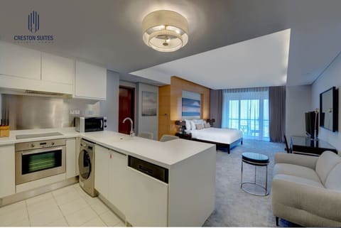 The kitchen layout may vary slightly between rooms, but each one is designed to be comfortable and convenient.