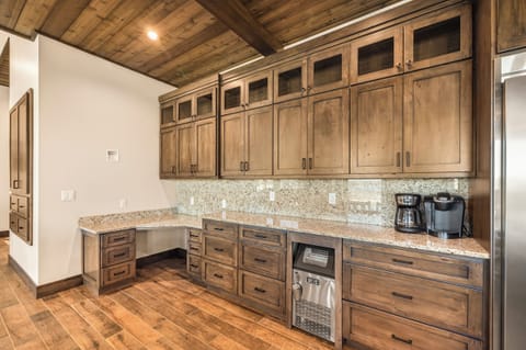 Desk and cabinet storage