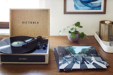 Play your favorite vinyl and savor a slow, cozy evening.